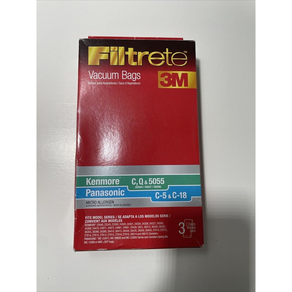 3M 68700A-6 Kenmore & Panasonic Filtrete Vacuum Bags 3 Count
